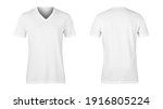 Realistic white unisex t shirt...