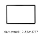 Tablet computer mockup isolated on white background with clipping path.