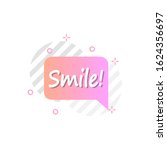 bubble in pink  smile icon.... | Shutterstock .eps vector #1624356697