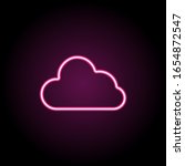 Cloud Neon Icon. Simple Thin...