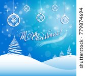 merry christmas greeting card.... | Shutterstock .eps vector #779874694