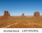 Utah/Arizona - USA: Monument Valley National Park. East Mitten Butte and Merrick Butte.