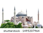 Hagia Sophia Isolated On White...