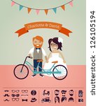 hipster wedding   design your... | Shutterstock .eps vector #126105194