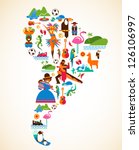 south america love   concept... | Shutterstock .eps vector #126106997