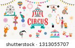 Circus Banner And Background...