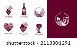 wine  vineyard  organic natural ... | Shutterstock .eps vector #2113301291