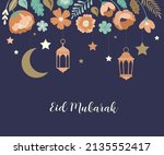 modern bohemian style ramadan... | Shutterstock .eps vector #2135552417