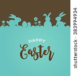 Easter Design With Cute Banny...
