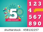 anniversary fireworks and... | Shutterstock .eps vector #458132257