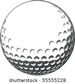 Vector Golf Ball Close Up