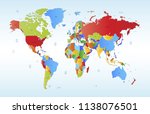 color world map vector | Shutterstock .eps vector #1138076501