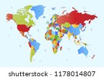 world map vector | Shutterstock .eps vector #1178014807