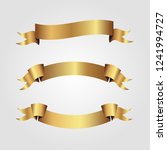 set of golden ribbons vector. | Shutterstock .eps vector #1241994727
