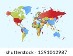 color world map vector | Shutterstock .eps vector #1291012987