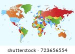 color world map | Shutterstock .eps vector #723656554