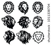 lion logo set. premium design... | Shutterstock .eps vector #1011338704