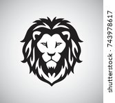 lion head logo vector template... | Shutterstock .eps vector #743978617