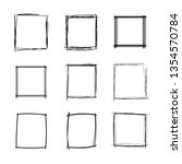 doodle squares set  blank... | Shutterstock . vector #1354570784