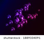 vector flowing bubbles abstract ... | Shutterstock .eps vector #1889334091