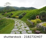 Stone Pathway Beside The Hills...