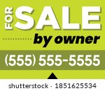 for sale by owner sign template ... | Shutterstock .eps vector #1851625534