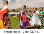 Small photo of Malibu, California, USA - April 2, 2023. Chumash Day Pow Wow and Inter-tribal Gathering. The Malibu Bluffs Park is celebrating 23 years of hosting the Annual Chumash Day Powwow.