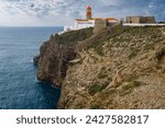 Cape St.Vincent, the southwesternmost point of continental Europe. The cape situated 6 km west of the town of Sagres, Algarve, southern Portugal