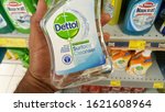 Small photo of Kluang, Johor/Malaysia - January 14 2020 : Dettol products on the shelves at supermarket. Dettol is a famous brand for antiseptic germicide and health care.