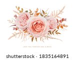 vector floral bouquet design.... | Shutterstock .eps vector #1835164891