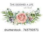 vector floral bouquet design ... | Shutterstock .eps vector #765750571