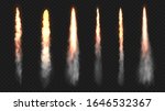 rocket fire and smoke trails ... | Shutterstock .eps vector #1646532367