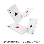 flying aces playing cards... | Shutterstock .eps vector #2055707414