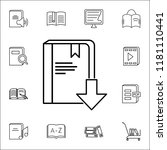 download a book icon. books and ... | Shutterstock .eps vector #1181110441