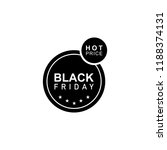 black friday poster stiker | Shutterstock .eps vector #1188374131