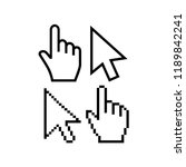 mouse cursor vector icons. hand ... | Shutterstock .eps vector #1189842241