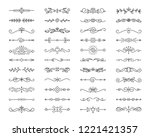 text divider thin line icons... | Shutterstock .eps vector #1221421357