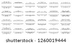 text frame thin line icons set. ... | Shutterstock .eps vector #1260019444