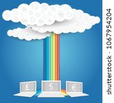 cloud computing background ... | Shutterstock .eps vector #1067954204
