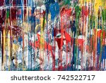 paint on wall  nld | Shutterstock . vector #742522717