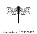 Black Insect Dragonfly Symbol...