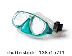 Snorkel And Mask Isolated On...