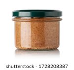 Meat Pate In Glass Jar Isolated ...