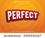 perfect editable text effect... | Shutterstock .eps vector #2003520167