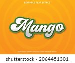 mango text effect template with ... | Shutterstock .eps vector #2064451301