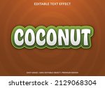 coconut text effect template... | Shutterstock .eps vector #2129068304