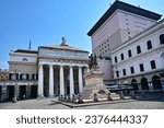 Small photo of Exterior facade of Carlo Felice opera house theatre Genoa Italy August 23 2023