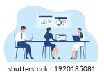 business people working on... | Shutterstock .eps vector #1920185081