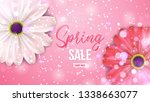 spring sale background with... | Shutterstock .eps vector #1338663077