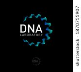 dna laboratory logo. dna logo... | Shutterstock .eps vector #1870755907